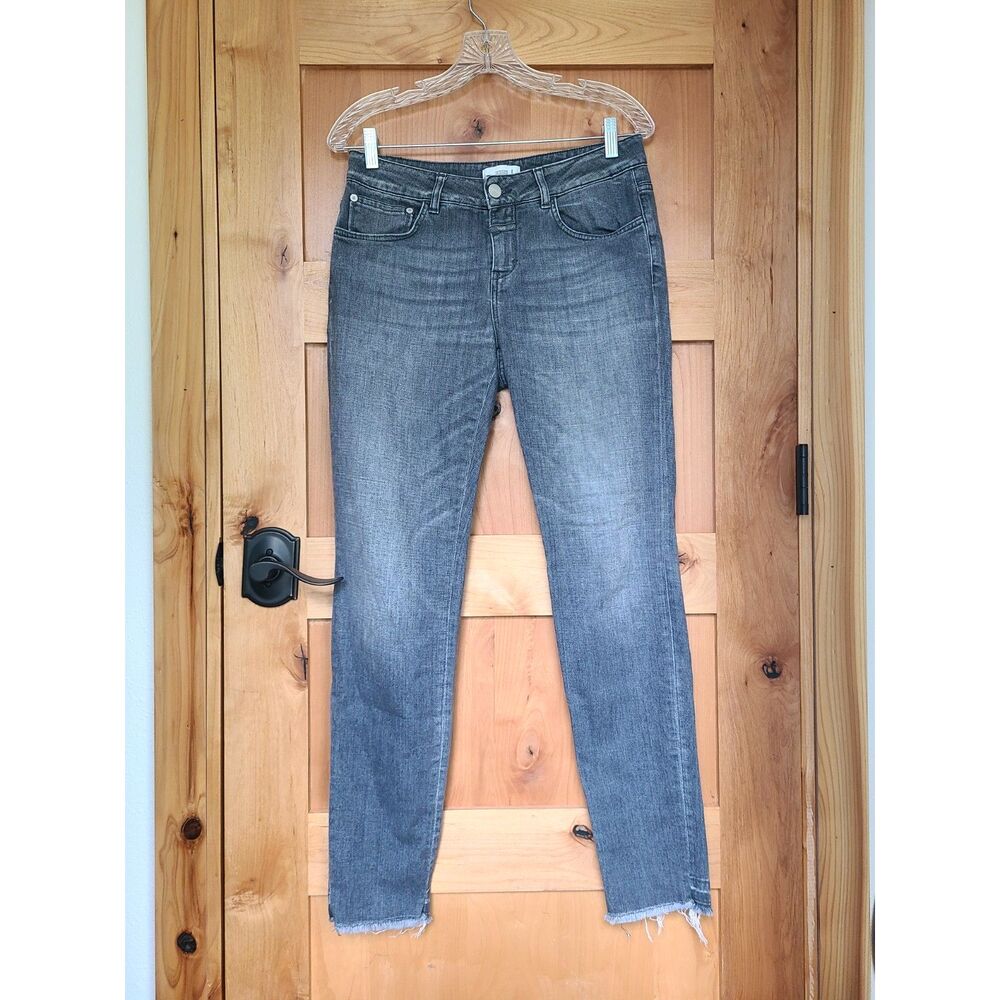 Closed Gray Skinny Jeans Sz 8 Stretch Mid Rise Made in Italy Minimalist Basic